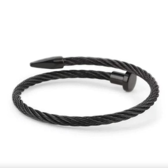 Wire Nail Bracelet Cable Bracelet Wire Bracelets Nail Bangle Bracelet - Picture 2 of 3